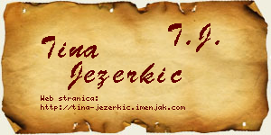 Tina Jezerkić vizit kartica